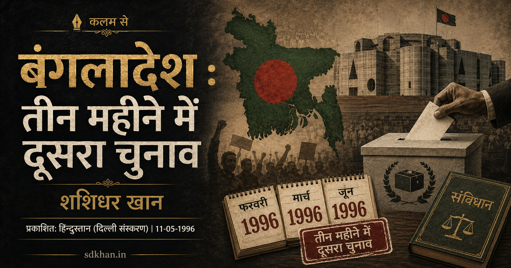 बंगलादेश : तीन महीने में दूसरा चुनाव — archival newspaper scan