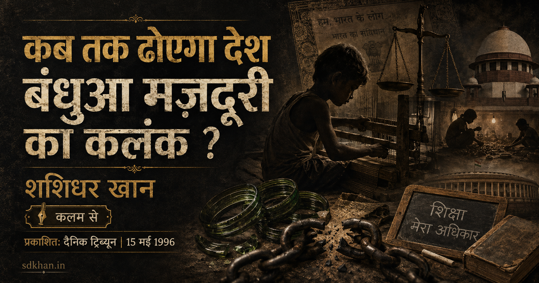 कब तक ढोएगा देश बंधुआ मज़दूरी का कलंक ? — archival newspaper scan